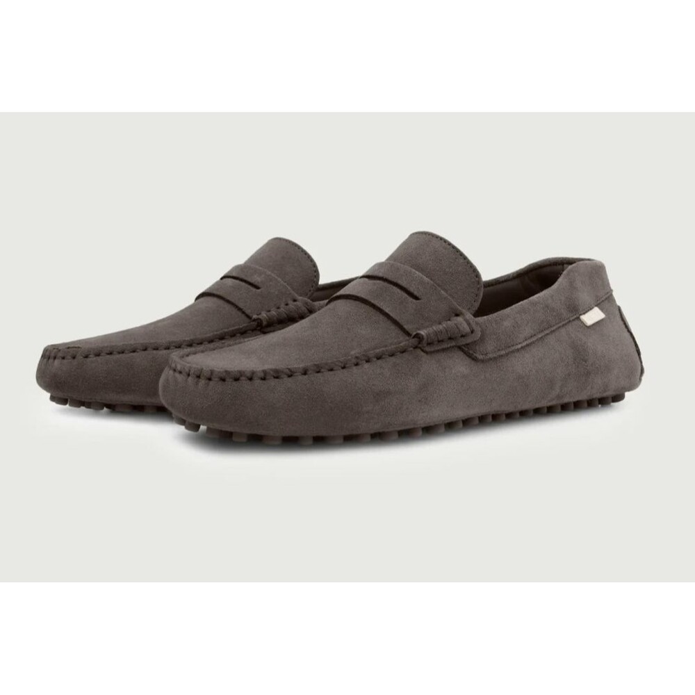 Oliver Cabell Driving Shoes Suede penny Loafers US Size 10, EU 43 Grey - Picture 2 of 3